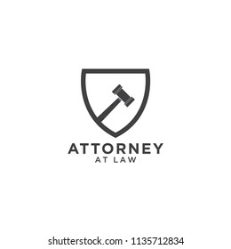 Illustration of attorney at law logo template