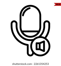ilustración del icono de línea de audio 