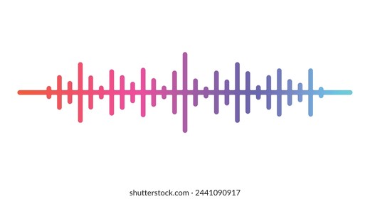 illustration of audio wave with gradient