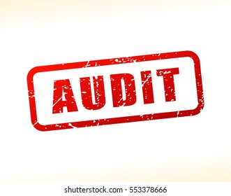 Illustration of audit text buffered on white background