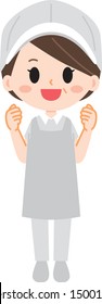 Illustration of an aunt with lunch