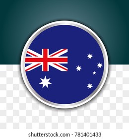 illustration of australia flag with isolated transparent background