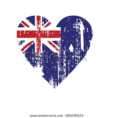 illustration australia flag shape