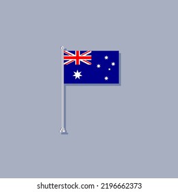 Illustration of Australia flag Template