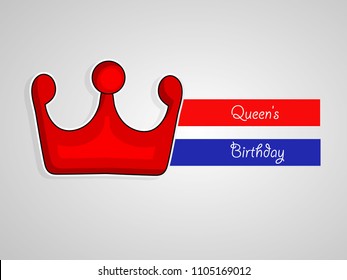 Illustration of Australia Queen's Birthday background