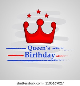 Illustration of Australia Queen's Birthday background