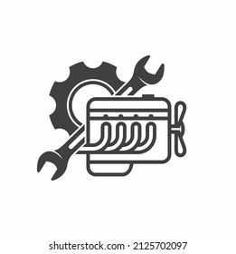 illustration of auto mechanic, vector art.