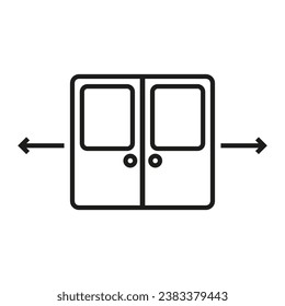 Illustration der automatischen Tür im Zugsymbol