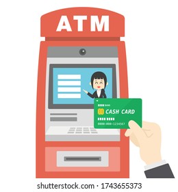 Illustration of automatic teller machine.