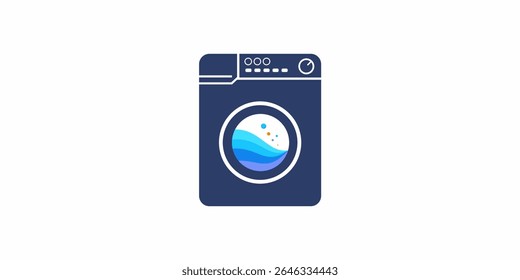 illustration of automatic washing machine