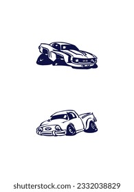 Illustration of Automobile, Cars, and vehicle vector templates