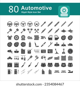 Illustration of Automotive Collection design Glyph Icon. Automotive Outline Icon Pack. Set of Automotive Line Icon