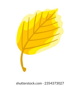 Illustration of autumn leaf. Decorative beautiful foliage.