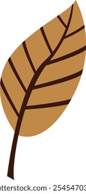Illustration of Autumn Leaf Stylized Leaves