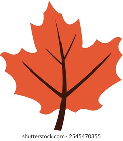 Illustration of Autumn Leaf Stylized Leaves
