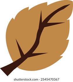 Illustration of Autumn Leaf Stylized Leaves