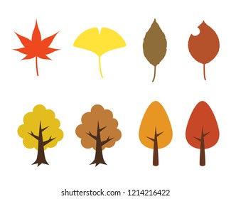 Illustration of Autumn leaves.