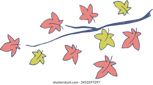 It is an illustration of autumn leaves