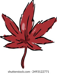 Illustration of autumn leaves turning colors.