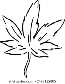 Illustration of autumn leaves turning colors.