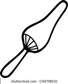 
illustration autumn mushroom in doodle style hand-drawn black and white
