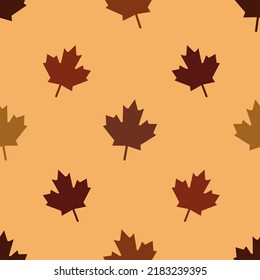 Illustration of autumn seamless pattern background.