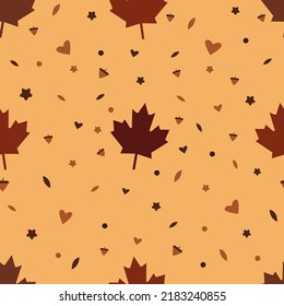 illustration of autumn seamless pattern background.