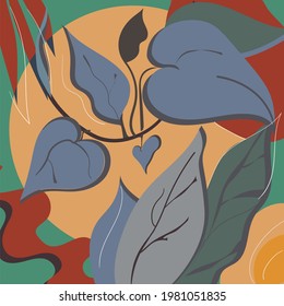 Illustration for an autumn theme in pleasant colors. Can serve as wallpaper for your phone or a wonderful pattern