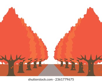 Illustration of autumn tree background
