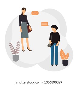 Illustration of avatar social network concept