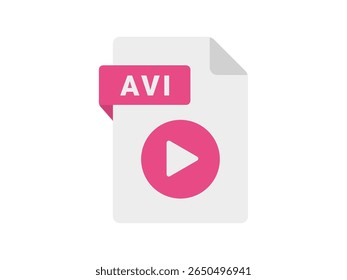 Ilustração do ícone do arquivo de extensão AVI.