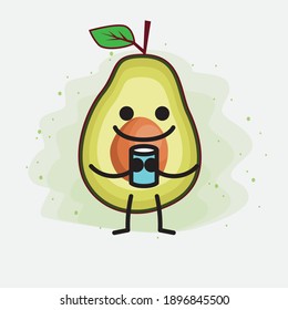 An illustration of Avocado Cute Vector Character