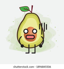 Ilustración del personaje vectorial aguacate