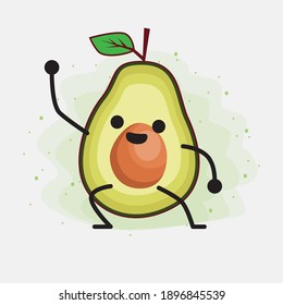 An illustration of Avocado Cute Vector Character