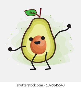 An illustration of Avocado Cute Vector Character