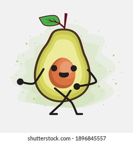 An illustration of Avocado Cute Vector Character