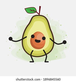 An illustration of Avocado Cute Vector Character