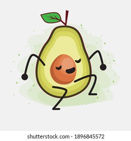 Ilustración del personaje vectorial aguacate