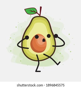 Ilustración del personaje vectorial aguacate