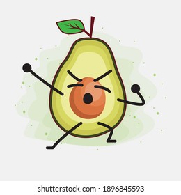 An illustration of Avocado Cute Vector Character