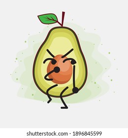 An illustration of Avocado Cute Vector Character