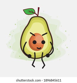 An illustration of Avocado Cute Vector Character