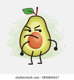 An illustration of Avocado Cute Vector Character