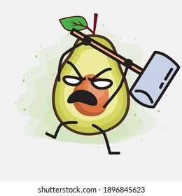 Ilustración del personaje vectorial aguacate