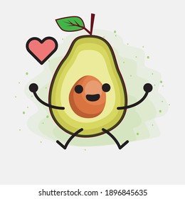 An illustration of Avocado Cute Vector Character