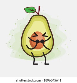An illustration of Avocado Cute Vector Character