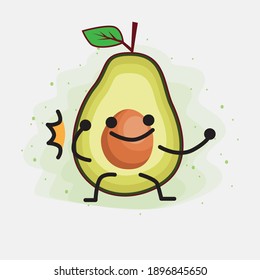 An illustration of Avocado Cute Vector Character