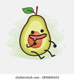 An illustration of Avocado Cute Vector Character