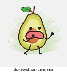 An illustration of Avocado Cute Vector Character
