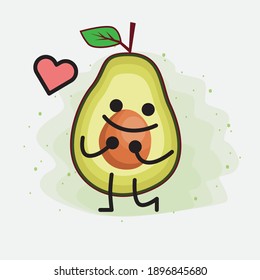 An illustration of Avocado Cute Vector Character